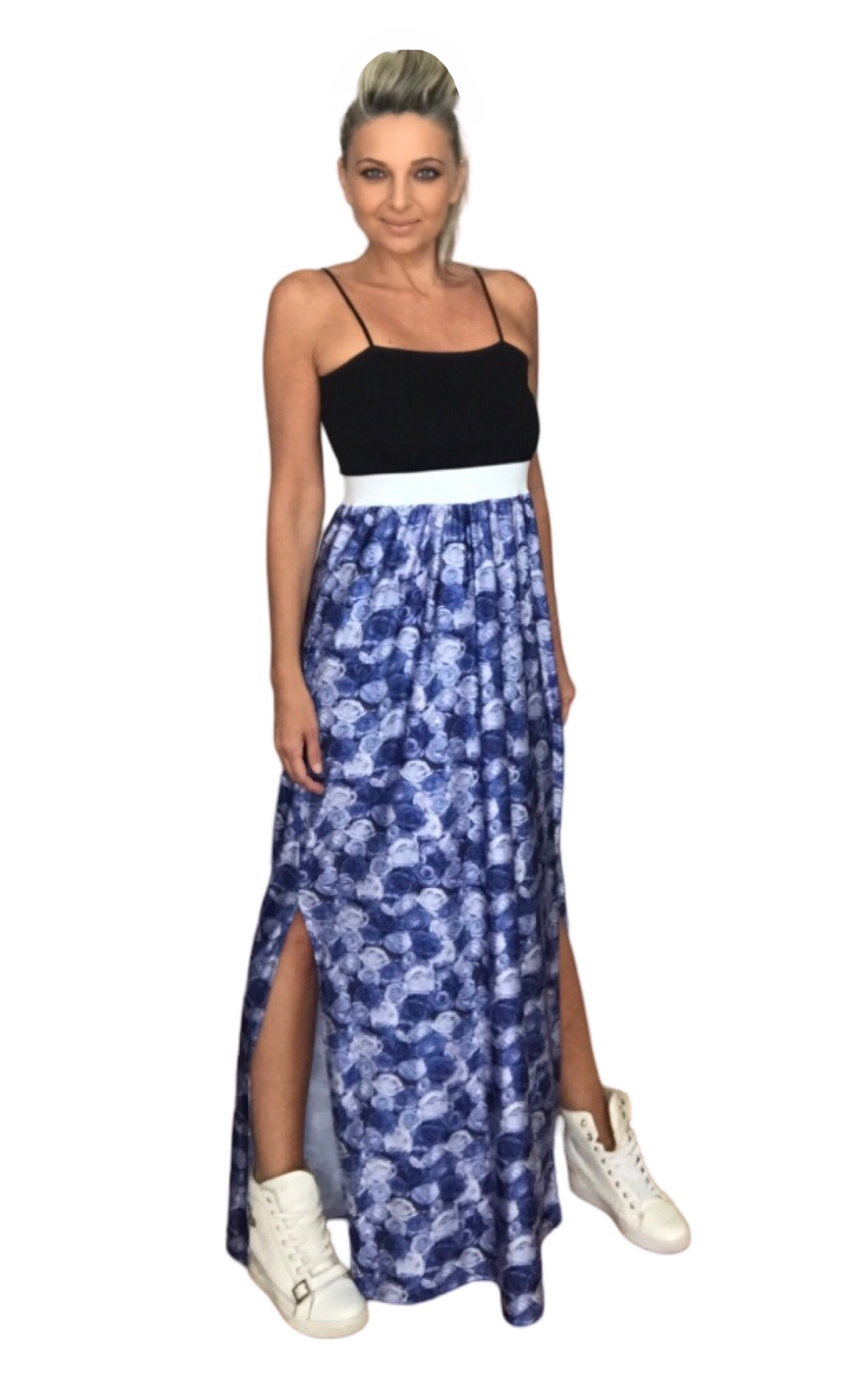 Dlouhé letní šaty BOROS DR-L-ROS01